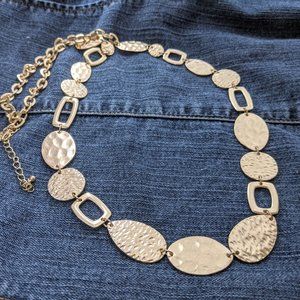 Charming Charlie Gold Tone Textured Necklace